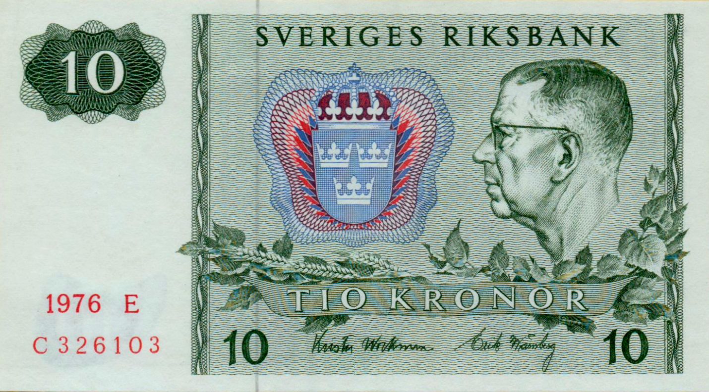Sweden 10 1976 UNC P-52/d